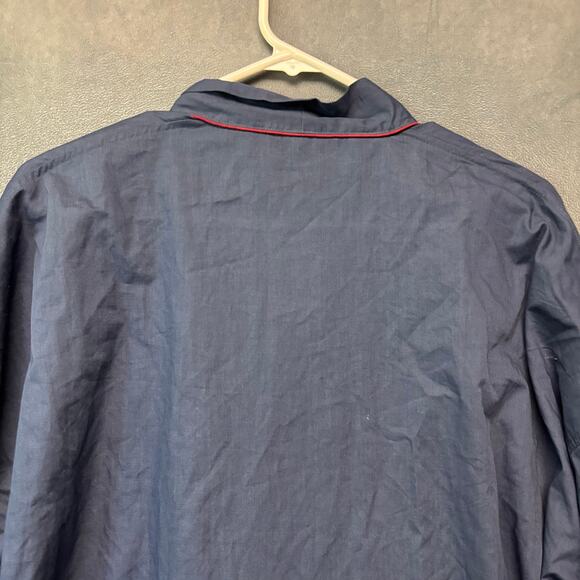 Vintage Cambridge Classics Robe Deadstock Navy Blue Kimono Lounge Missing Belt - Picture 10 of 11